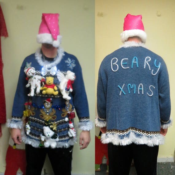 Beary Merry Christmas Ugly Teddy Bear Tacky Ugly Christmas