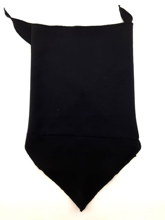 Black Is Black: Black Spandex PolyBlend Bandana w/ Hidden Stash Pocket
