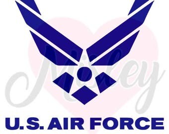 United States Air Force Emblem SVG, PNG, and STUDIO3 Cut Files for Silhouette Cameo/Portrait and Cricut Explore DIY Craft Cutters
