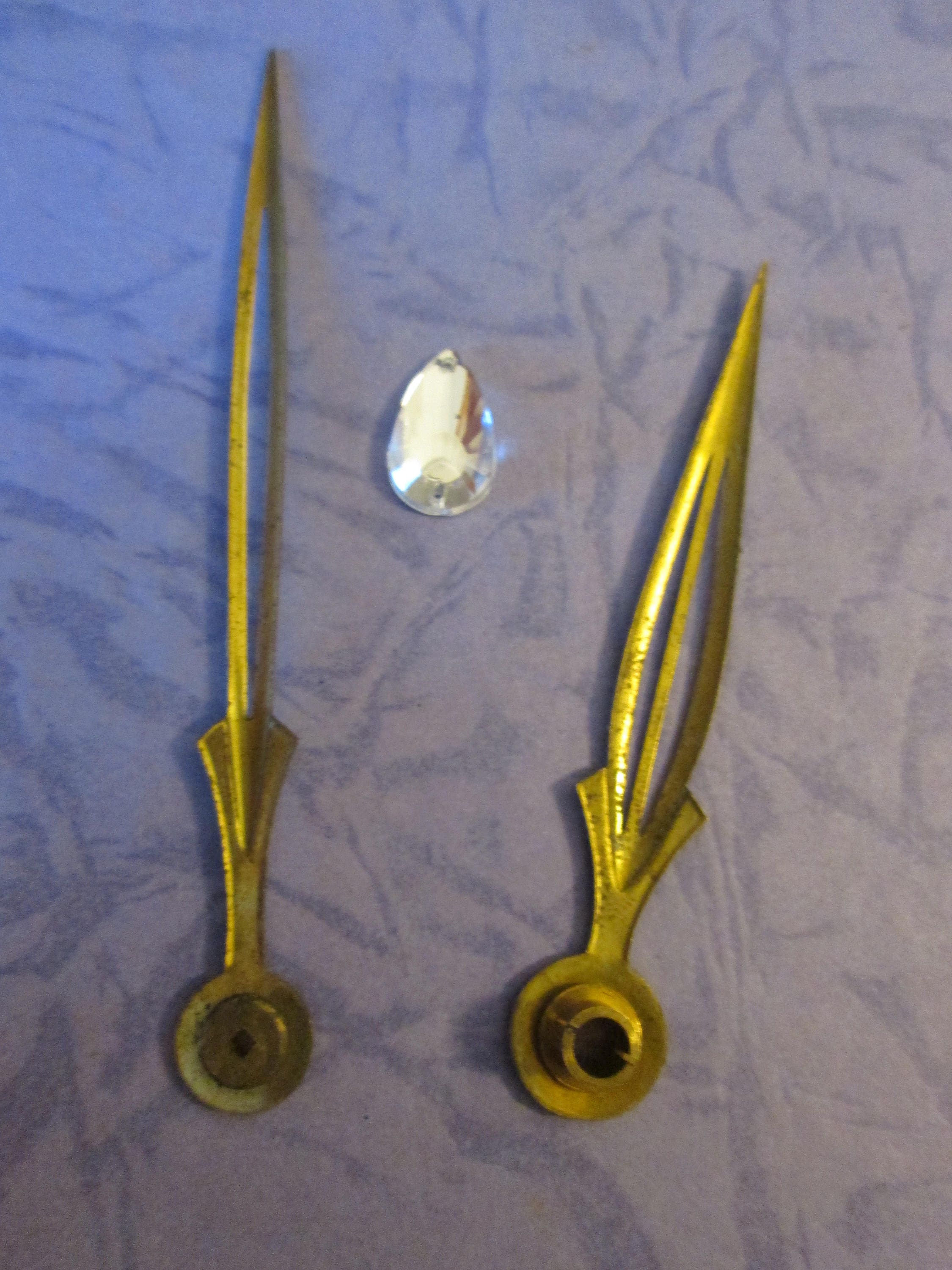 1 Pair of Vintage Solid Brass Clock Hands for your Clock Projects