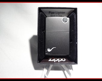 New in Box Brushed Black Zippo Pipe Lighter - CLOSEOUT