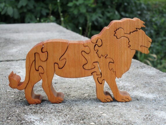 Wooden Lion Puzzle