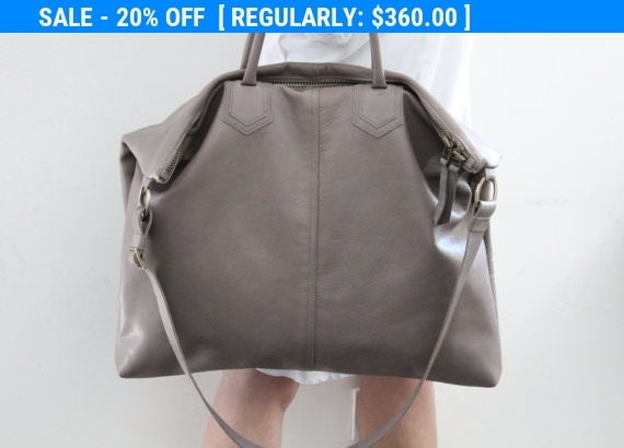 grey over shoulder bag