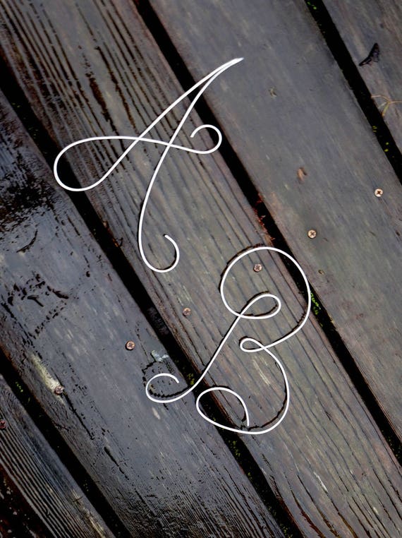 Cursive Wall Letters in Wire 2pcs Pick Your Color
