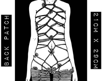Shibari BACK PATCH Sew-On / 21cm x 29cm