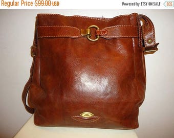 The SALE Is On SALE Beautiful Vintage Cognac Leather Shoulder Bag