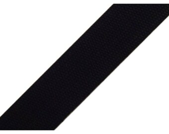 30 mm black cotton webbing