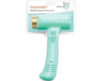 Impressart Ergo-angle® Metal Stamping Hammer 1lb With Replaceable Brass Head ~ Ideal For Stamping Projects