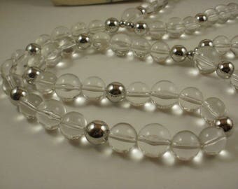 Vintage Long Lucite Bead Necklace