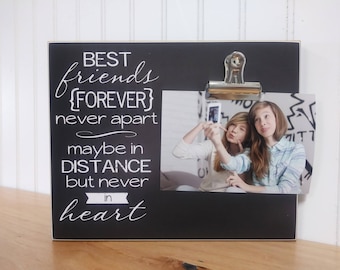 Going Away Gift, Best Friend Photo Frame, Moving Away Gift, Custom Picture Frame {Best Friends Forever... Never Apart} New Home Gift Idea