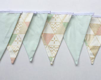 Fabric Banner- Fabric Bunting Flag- Room Decor