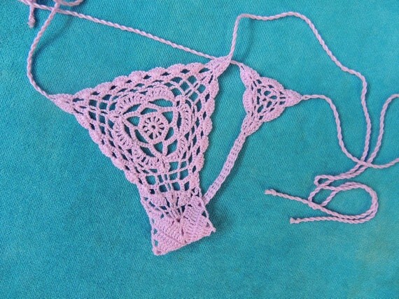 Sexy thong xtreme erotic low cut cotton lace lingerie see thru bottom swimsuit crochet bikini hot see through panties g string thong