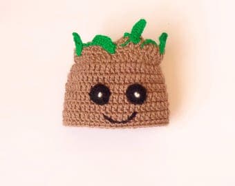 Groot Costume Hat , Groot Beanie- From Guardians of the Galaxy - Halloween / Cosplay / Baby Shower