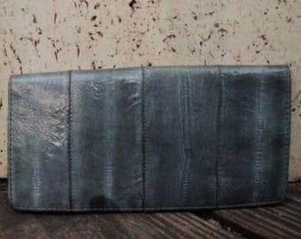 Eel Skin Checkbook Holder / Bill Fold