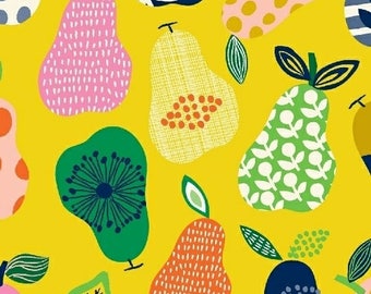Hand Picked - Pears Yellow - Carolyn Gavin of Ecojot - Windham (43111-6) - Organic Cotton