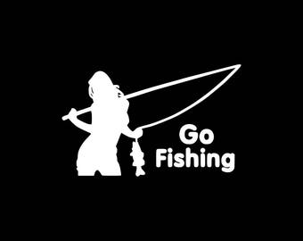 Funny fishing decal | Etsy