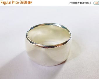 Chunky Silver Ring / Ladies Silver Plated Thick Band Finger Ring / Various Sizes Available / Ladies Gift Idea / Wide Band