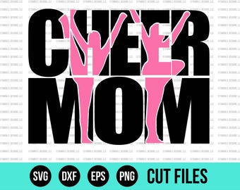 Cheer Mom SVG - Mom SVG - Cheer Mom SVG File - Cheerleading - Mom Svg Designs - Cheer Mom - Mom Cricut Svg - Cheerleading Svg Dxf