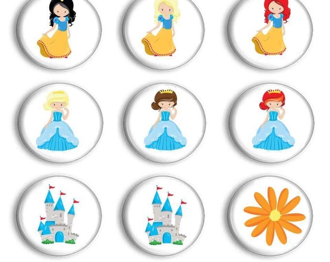 Princess Magnet Sets - Princess Magnet - Princess Birthday Party - Party Favors - Pretend Play - Story Stones - Preschool Learning