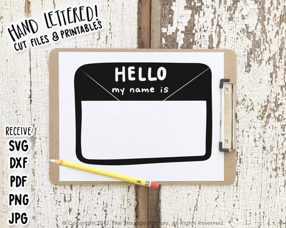 Download Hello My Name Is SVG Cut File Name Tag Cutting File Name Cut