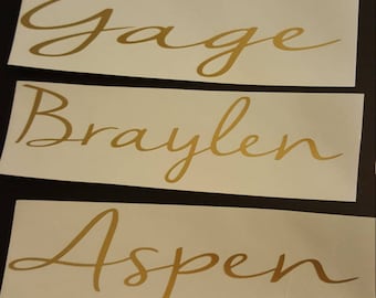 Custom Name Decal, Title Decal, Personalized Decal, Name Vinyl Decal, Title Vinyl Decal