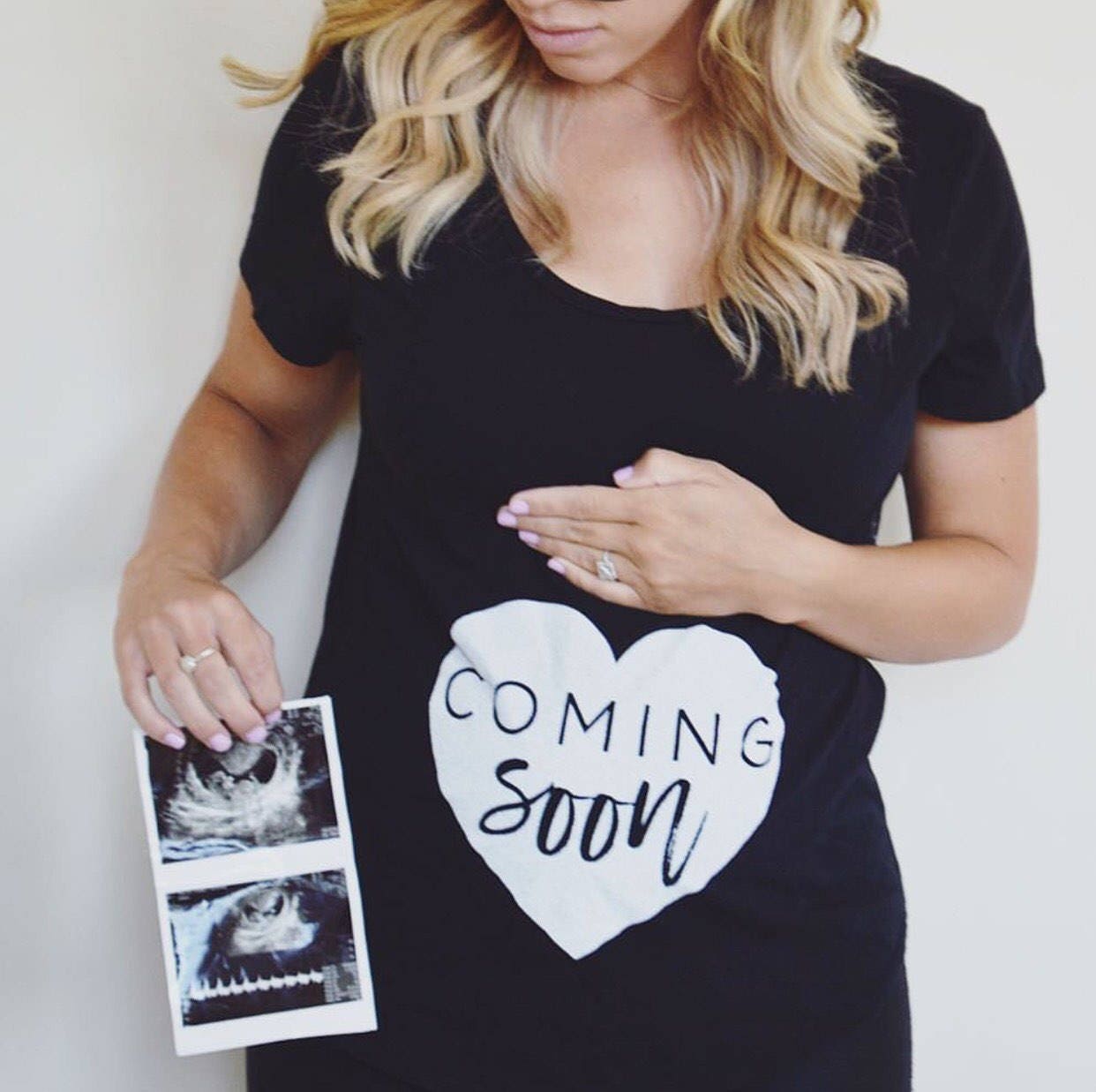 his and hers pregnancy announcement shirts