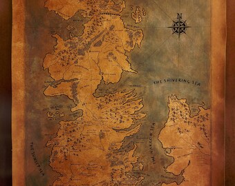 Westeros map | Etsy