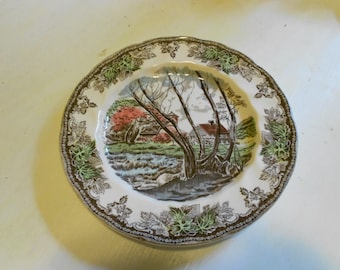 Johnson Bros Friendly Village Willow by the River, set of 4 salad plates