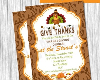 50% Off Thanksgiving Invitation-Give Thanks