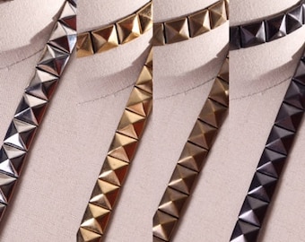 Iron on Stud Tape: Gold, Silver, Gunmetal and Antique Brass Edgy and Versatile
