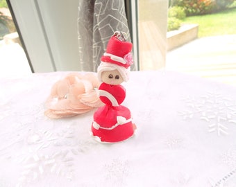 Jewelry bag doll Pink Clay, rose Marie Antoinette heart