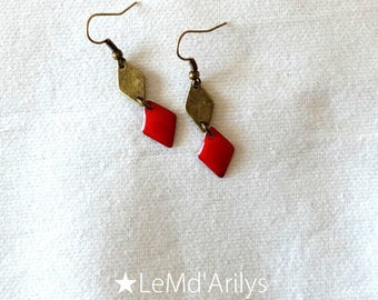 BO graphics small diamonds - Red