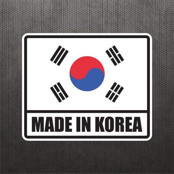 Made In Korea Vinyl Bumper Sticker Decal KDM Korean Flag Car