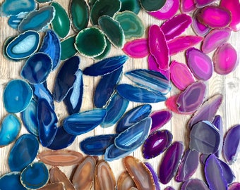 Agate Place Cards 2.5"-3.5" Blank Geode Wedding Crystals Placecards Bulk Agate Slices Wholesale geodes wholesale agate