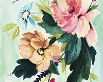 Garden Floral Painting/Water Color