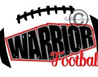 Warrior Football Svg, Distressed Football Svg, Warrior Svg, Dxf