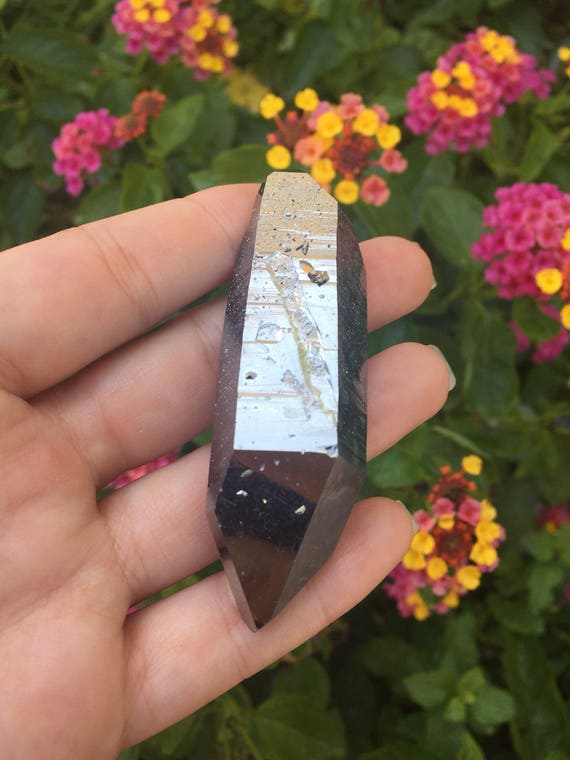 Silver Aura Quartz Point / Aura Quartz Crystal Point