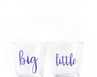 Big Little Shot Glass - Big Little Gift - Big Lil - Sorority Big Little - Sorority Sister - Big and Little - Big Shot Glass - Little - Big