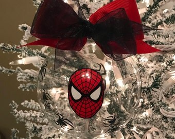 personalized spiderman christmas ornament