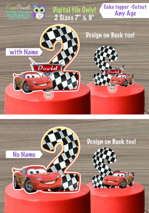 Cars Cake Topper Cars Centerpiece Disney Cars Birthday