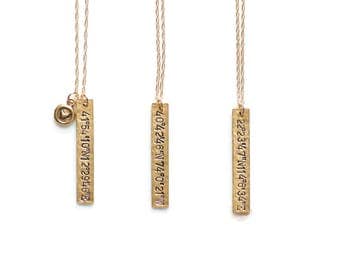 Longitude Jewelry, Home Necklace, Latitude Longitude necklace,Coordinate Necklace,Map Coordinate Jewelry,Vertical Bar,Location Necklace