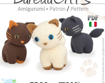 Gatto - Amigurumi Uncinetto Modello - PDF Italiano