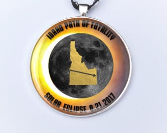 Idaho Path of Totality Total Solar Eclipse 2017 Ornament - 2" Ashton Idaho Falls Total Solar Eclipse- Car Rear View Mirror Ornament