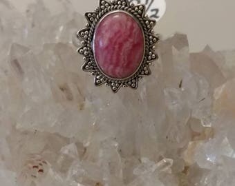 Rhodochrosite Ring Size 8 1/2
