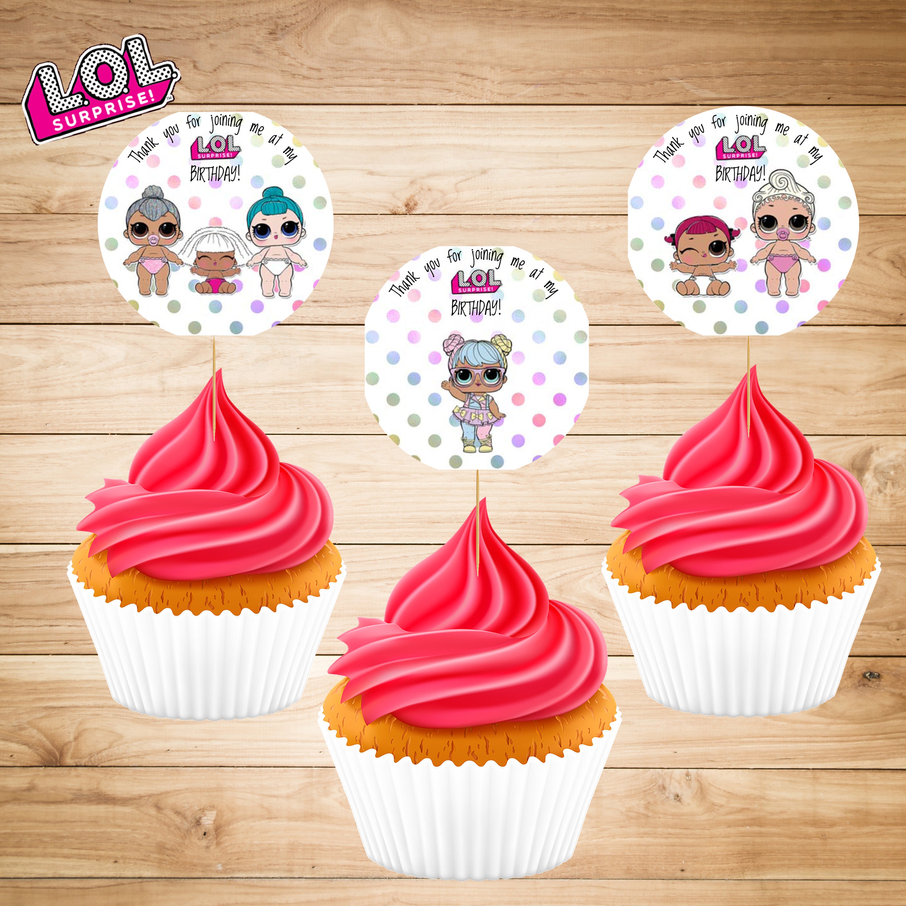 NEW LOL Surprise Dolls Cupcake Toppers Instant Download