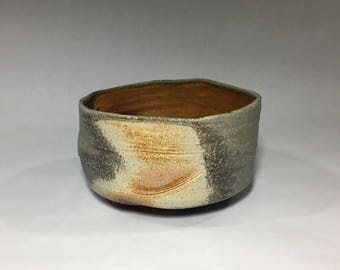 Wood fired matcha chawan, wabi-sabi Japanese teabowl, woodfired with natural ash glazes. Pottery, ceramic, tea ceremony.