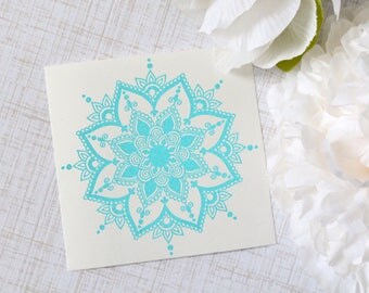 Mandala Glitter Vinyl Decal, Laptop Decal