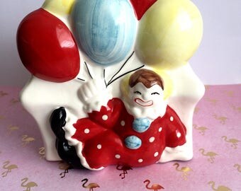 Clown Planter, My Neil Retro Clown Planter, Vintage Indoor Planter, Children's Room & Nursery Decor, Clown Birthday Party, Baby Shower Gif