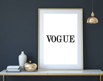 Vogue print, fashion print, vogue poster, vogue wall art, printable art, fashion wall art, beauty print, modern print, than vogue, vogue art