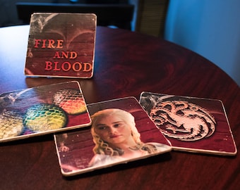 Game of Thrones Coasters - House Targaryen - Set of 4